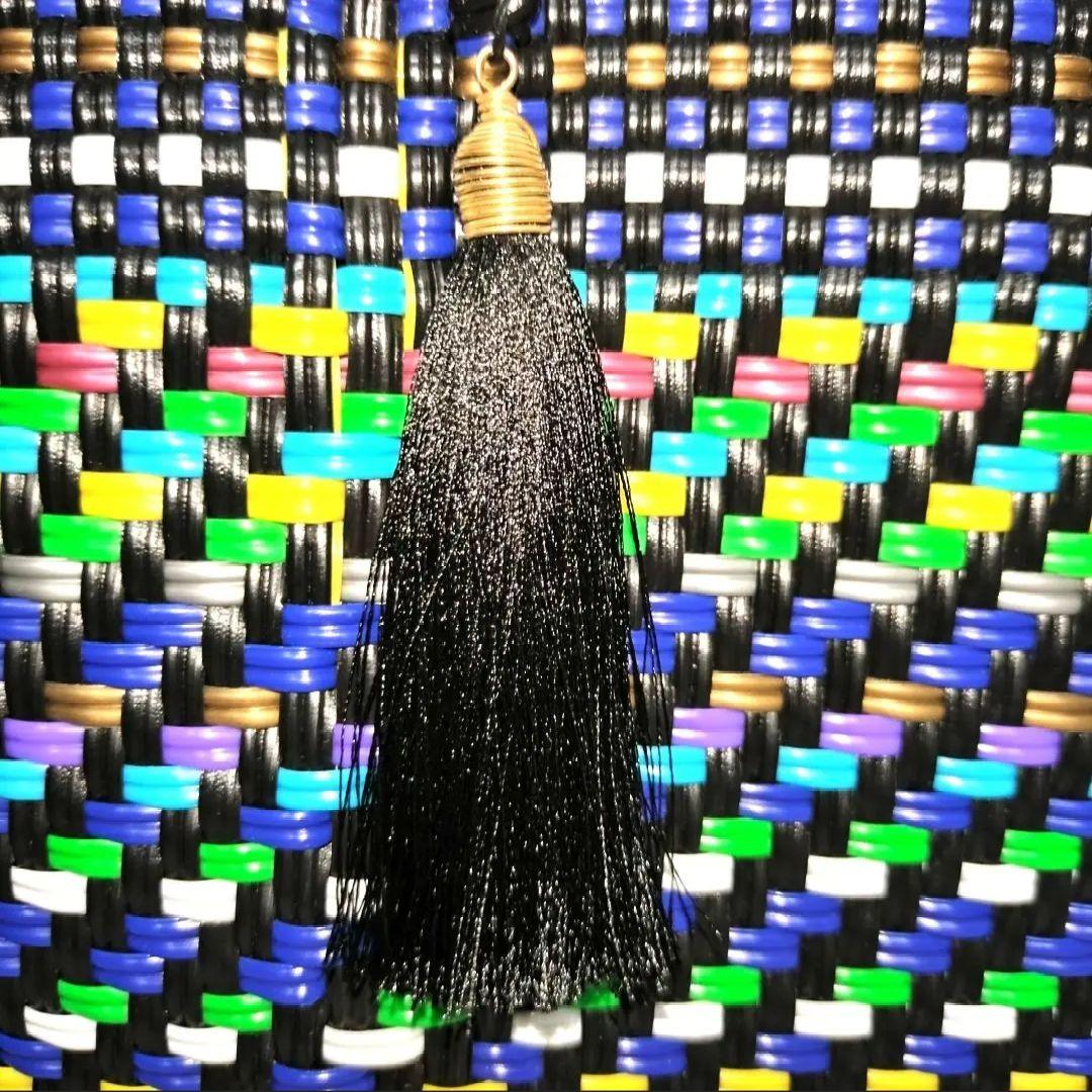 ✨新品未使用✨WOVEN　メルカドバッグ　かごバッグ　メキシコ製　マルチカラー