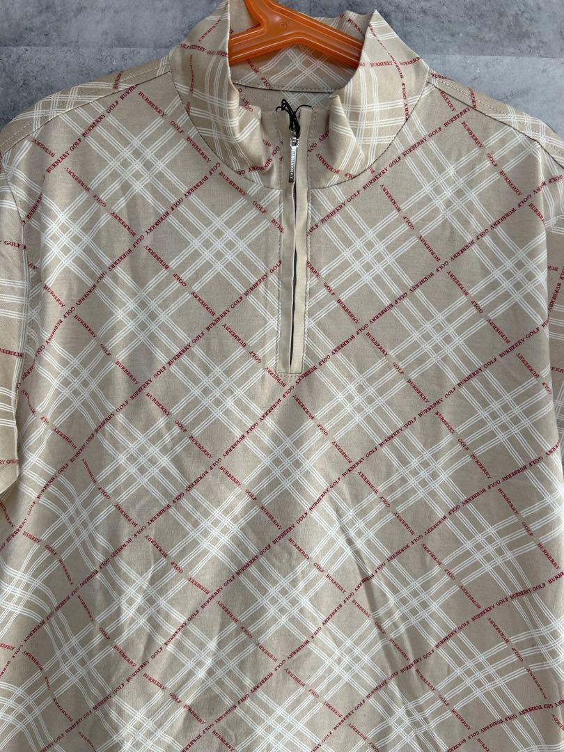 BURBERRY GOLF|バーバリーゴルフ ロゴ刺繍ハーフジップ