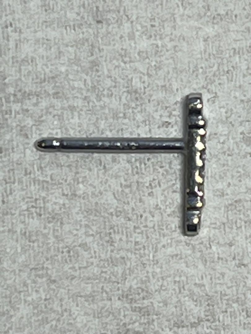 ティファニー Pt950 フルール ド リス ステム ダイヤ ピアス