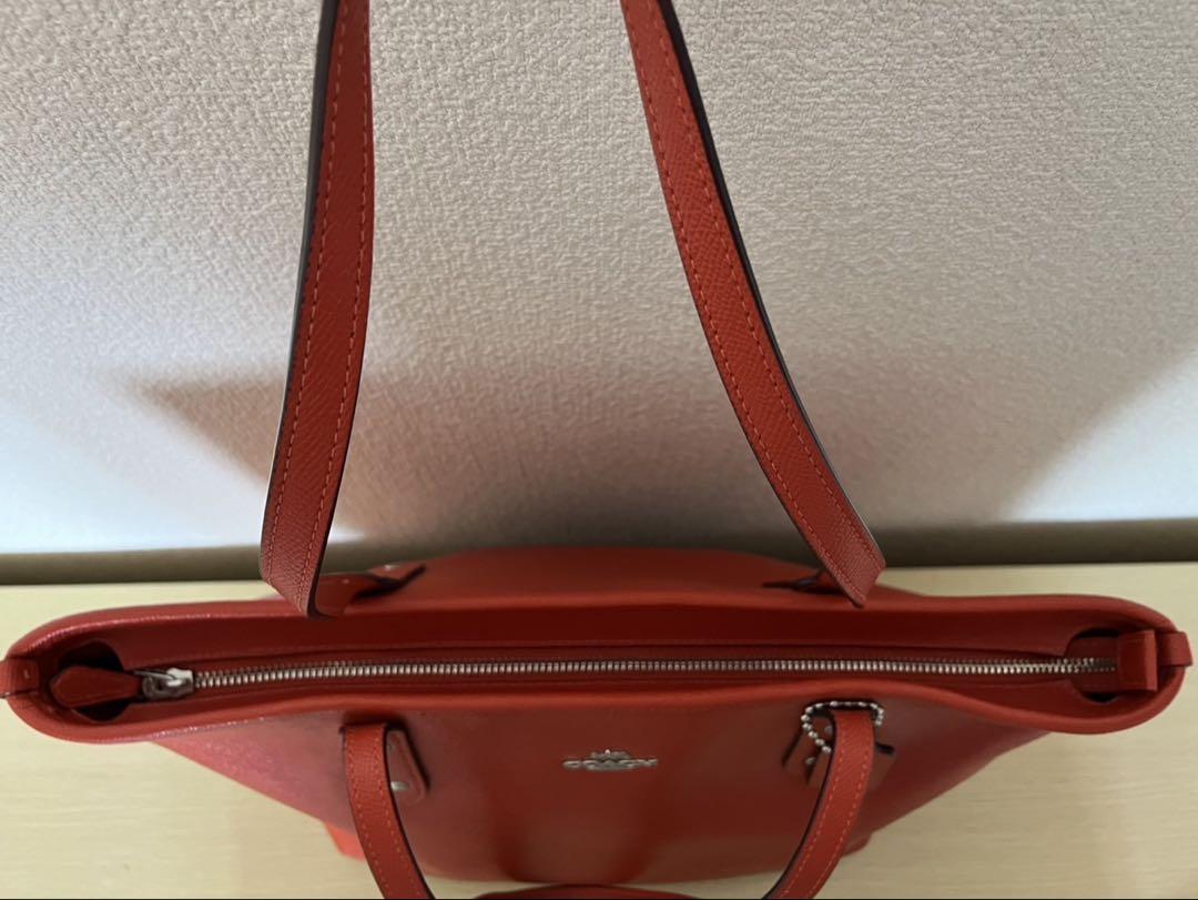 COACH オレンジ トートバッグ 使用1回 新品同様品 - メルカリ