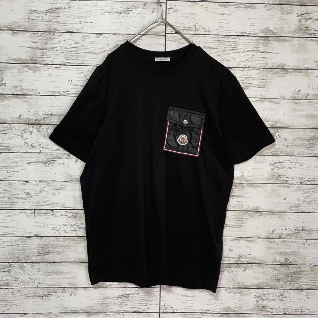 追跡送料込 25SS MONCLER 胸元のナイロンポケット Tシャツ 追跡送料込 25SS MONCLER 胸元のナイロンポケット Tシャツ T