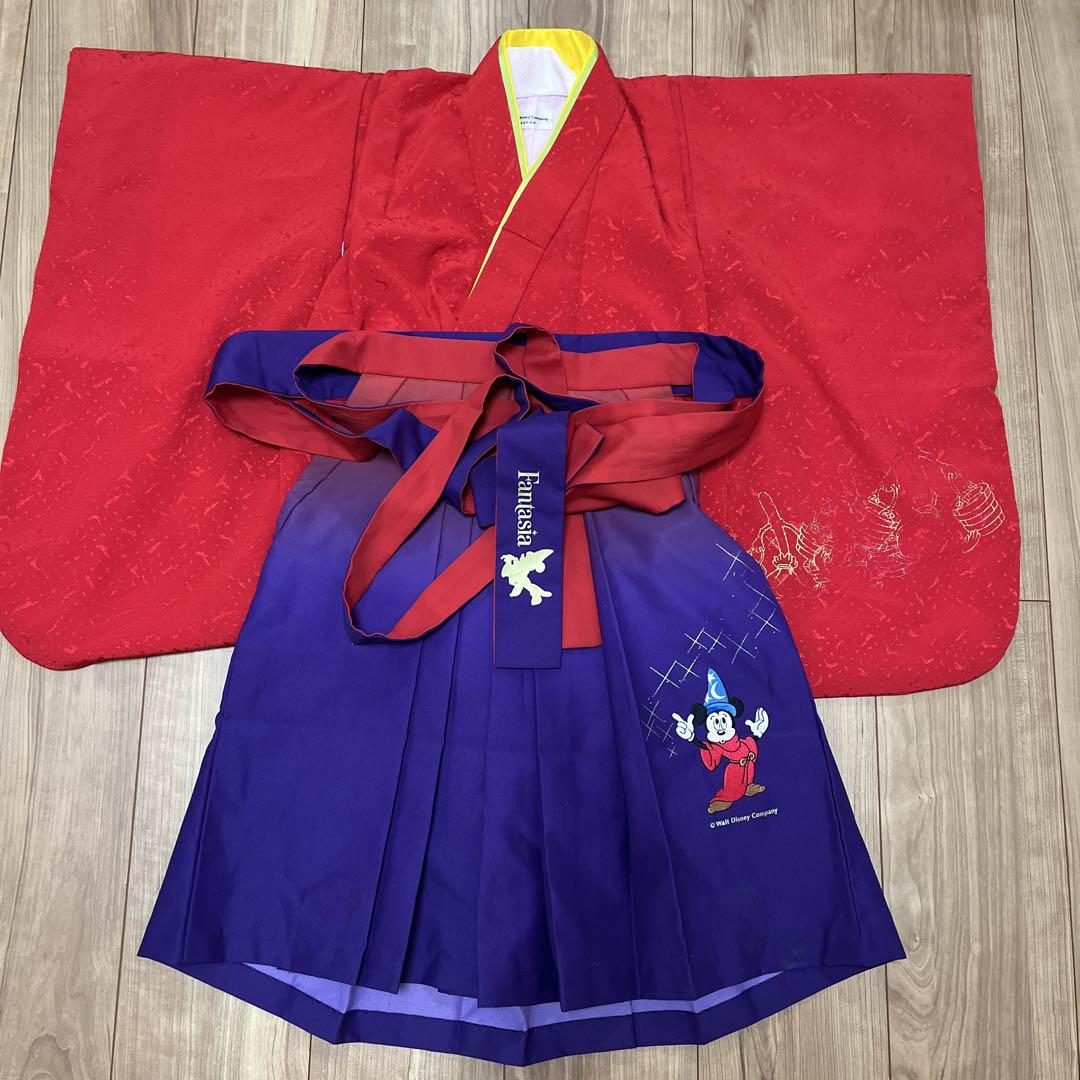 ディズニー　袴　ファンタジア　3歳　七五三