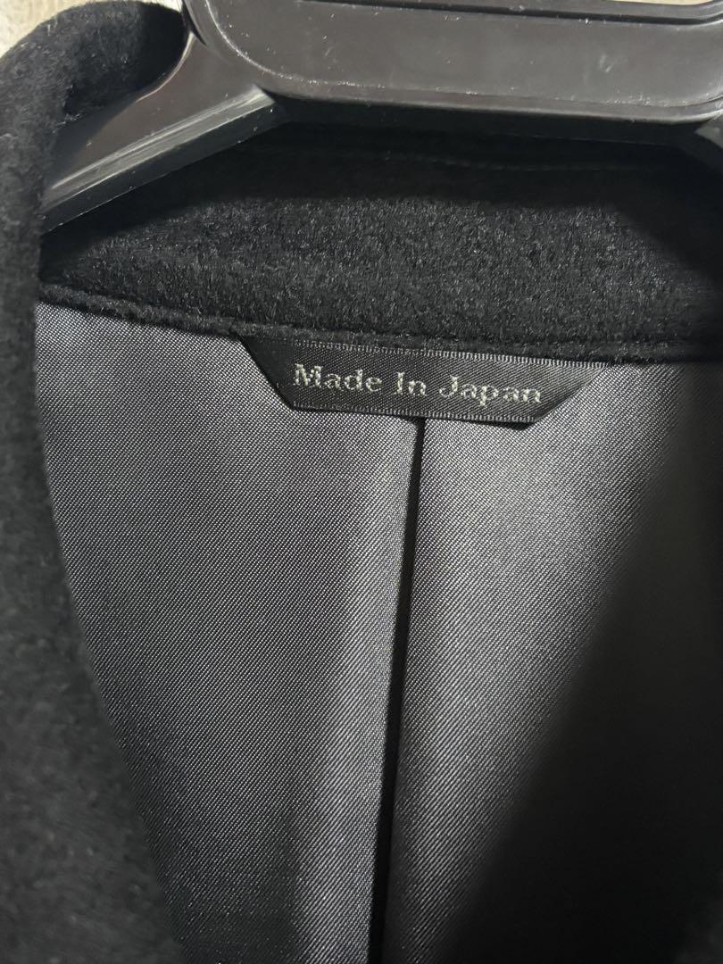 最高級カシミヤ100% 日本製 NOUMI ステンカラーコート ネイビー