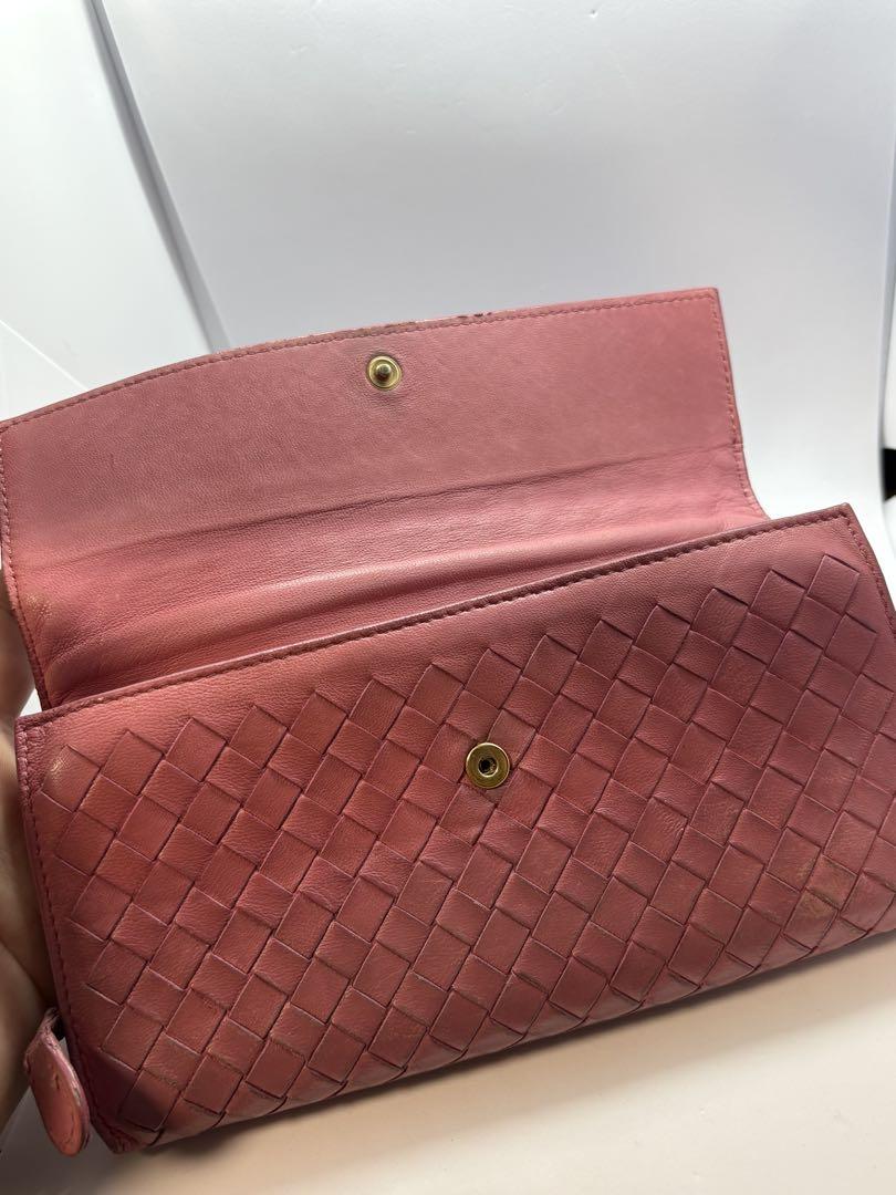 ボッテガ　ヴェネタ　長財布　ピンク