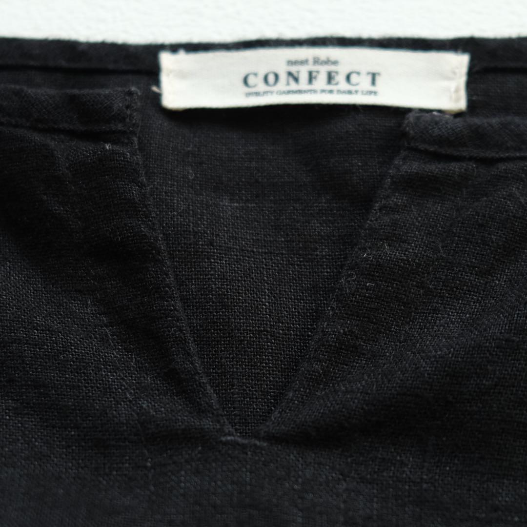 【CONFECT】キーネックリネンカットソー
