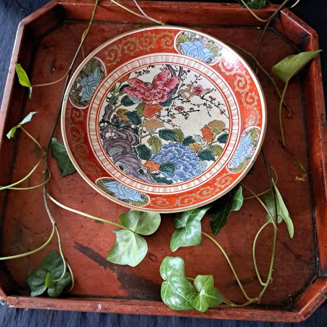 グランドセール 華やかに、九谷の皿を食卓に」 2客 九谷焼色絵皿(直径21cm) 工芸品