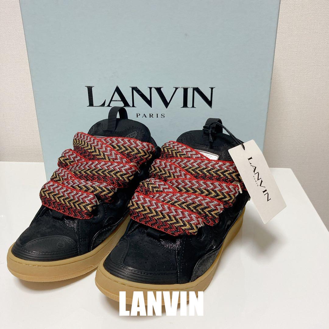 新品未使用LANVINランバンCURBカーブスニーカーボリュームシューズ靴黒