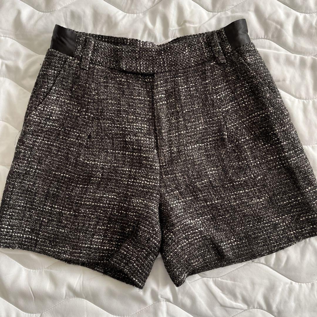 SPICK AND SPAN ツイードキュロット ブラック系