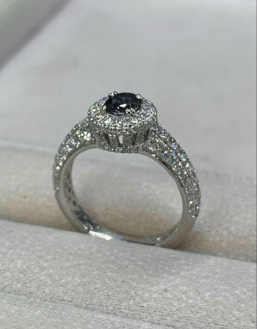 JG335☆最高級 ロシア産アレキ0.39ct D1ct ptリング GIA鑑付