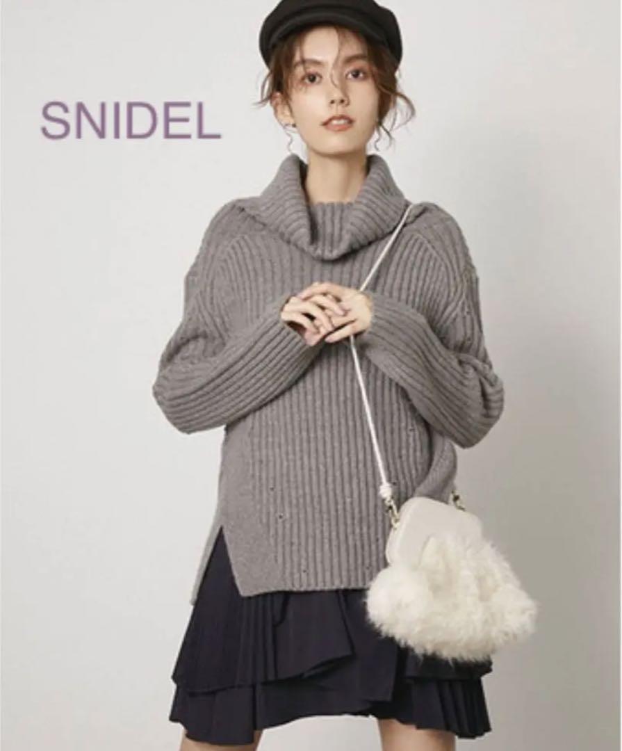 【完売品】SNIDEL スナイデルフリルコンビニットワンピース