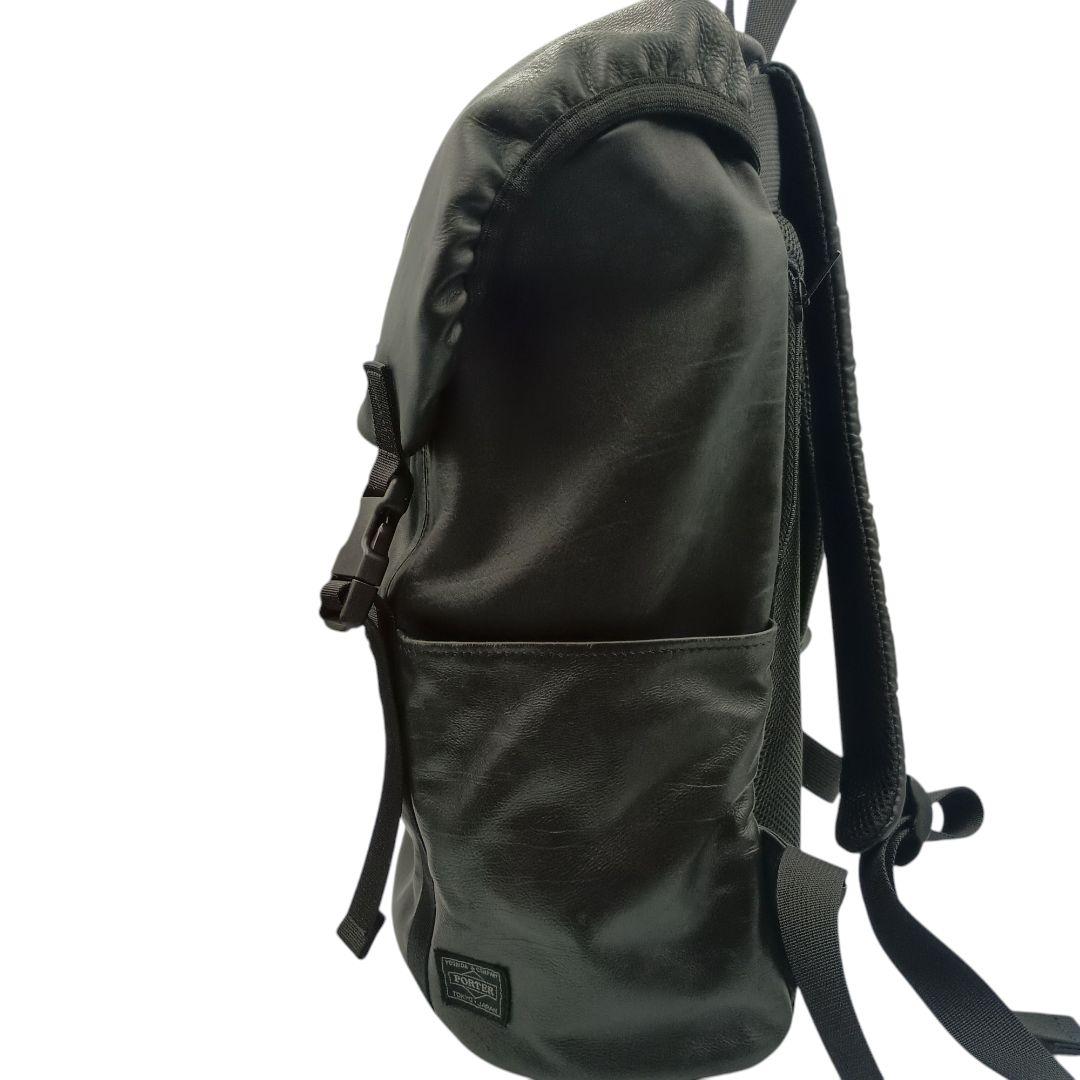 PORTER ポーター アルーフ レザー リュック バッグ　ブラック　黒