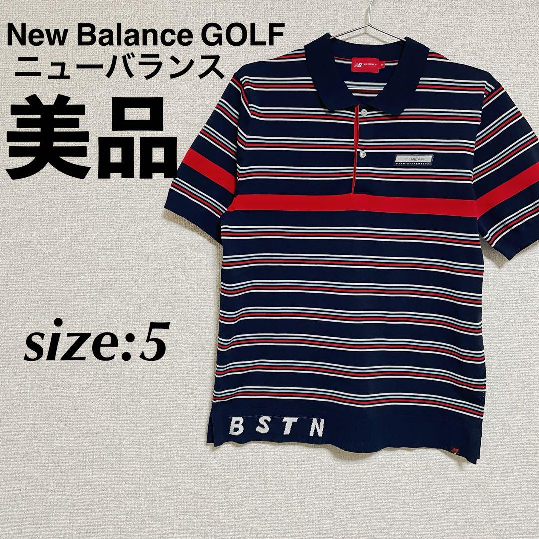 美品New Balance ニューバランス ゴルフウェア ポロシャツ 半袖ウェア