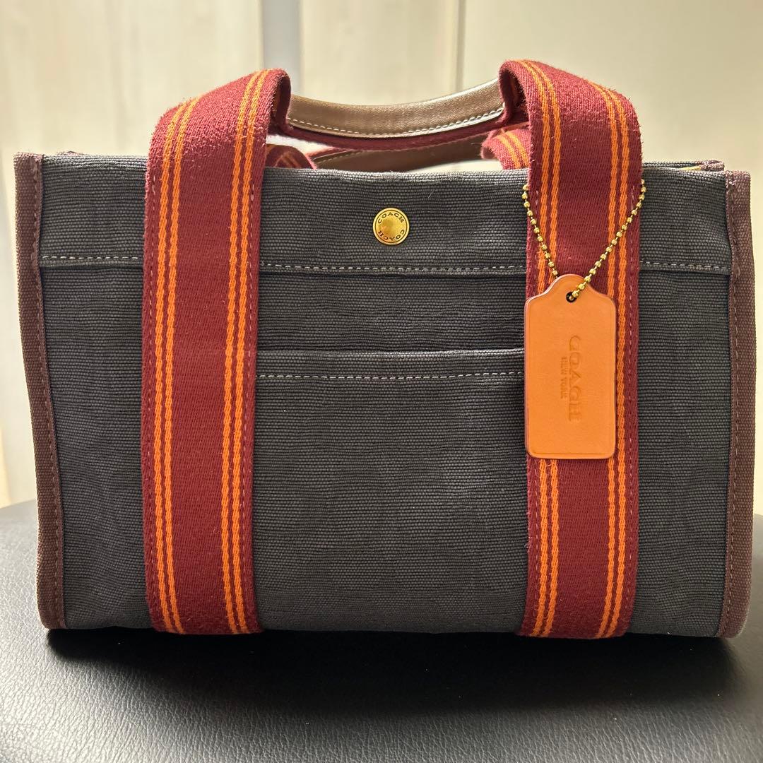 コーチ スピン トートバッグ 2way キャンバス マルチ チャーム ロゴCOACH