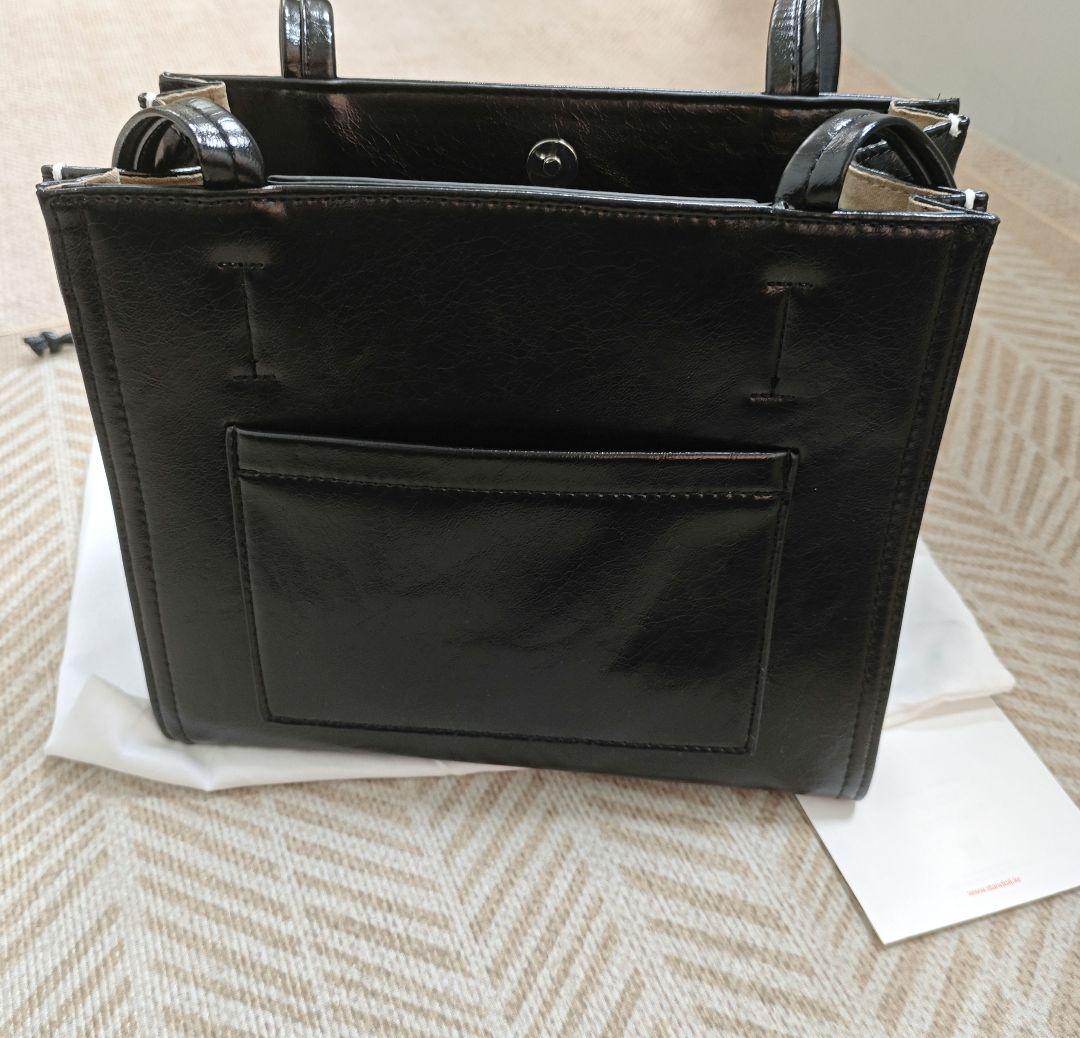 STAND OIL Bag Mini ブラックレザートートバッグ