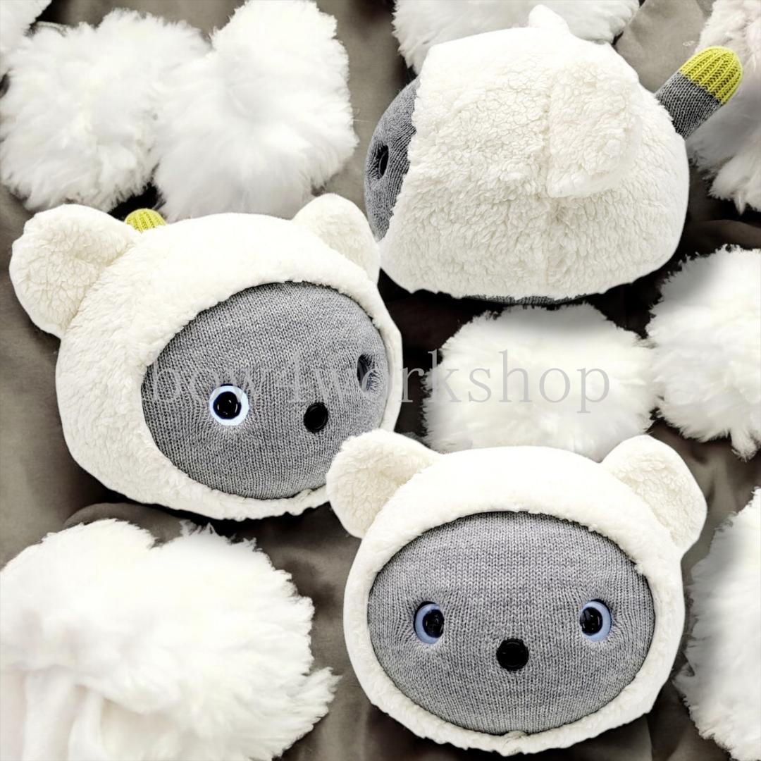 NICOBO（ニコボ）の服ハンドメイド モコモコくまちゃんの服(オフホワイト）