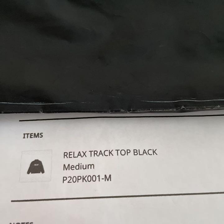 PALACE SKATEBOARDS RELAX TRACK TOP BLACK