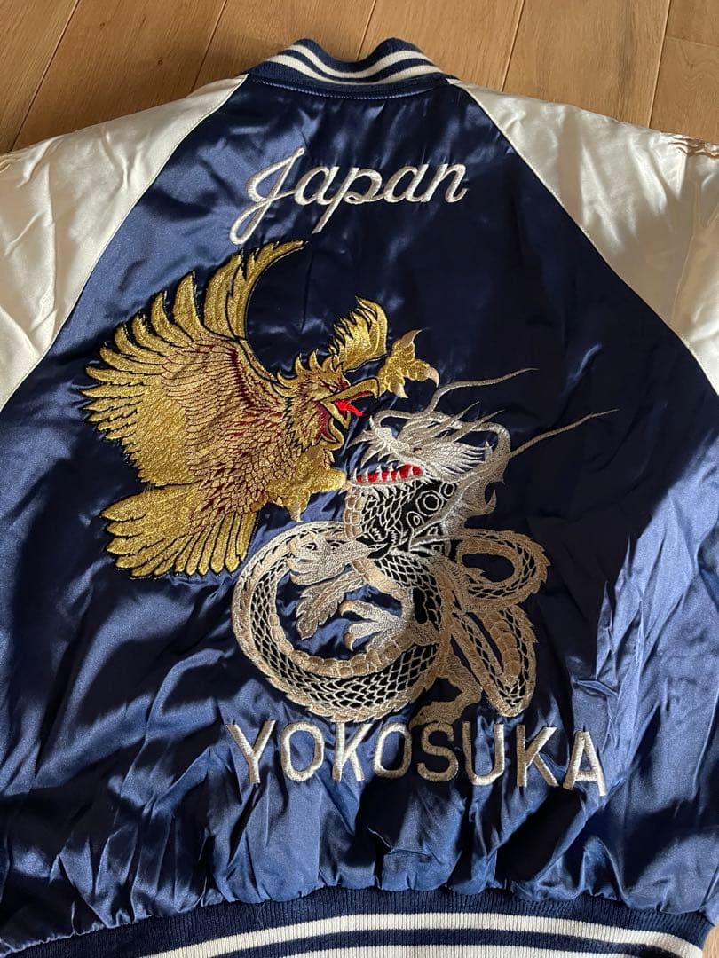 龍刺繍 ネイビー