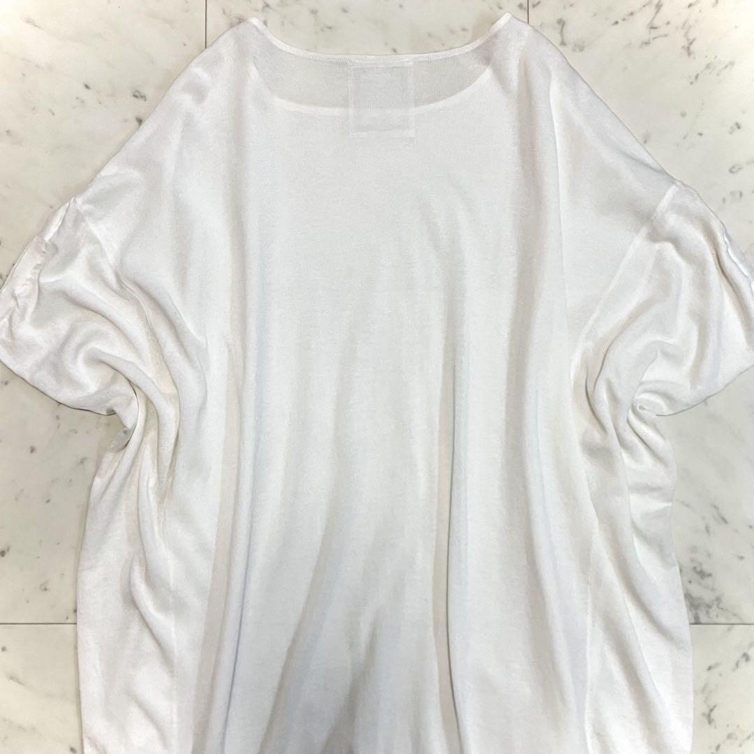 美品 ビアズリー チュニック ワンピース ホワイト ゆったり