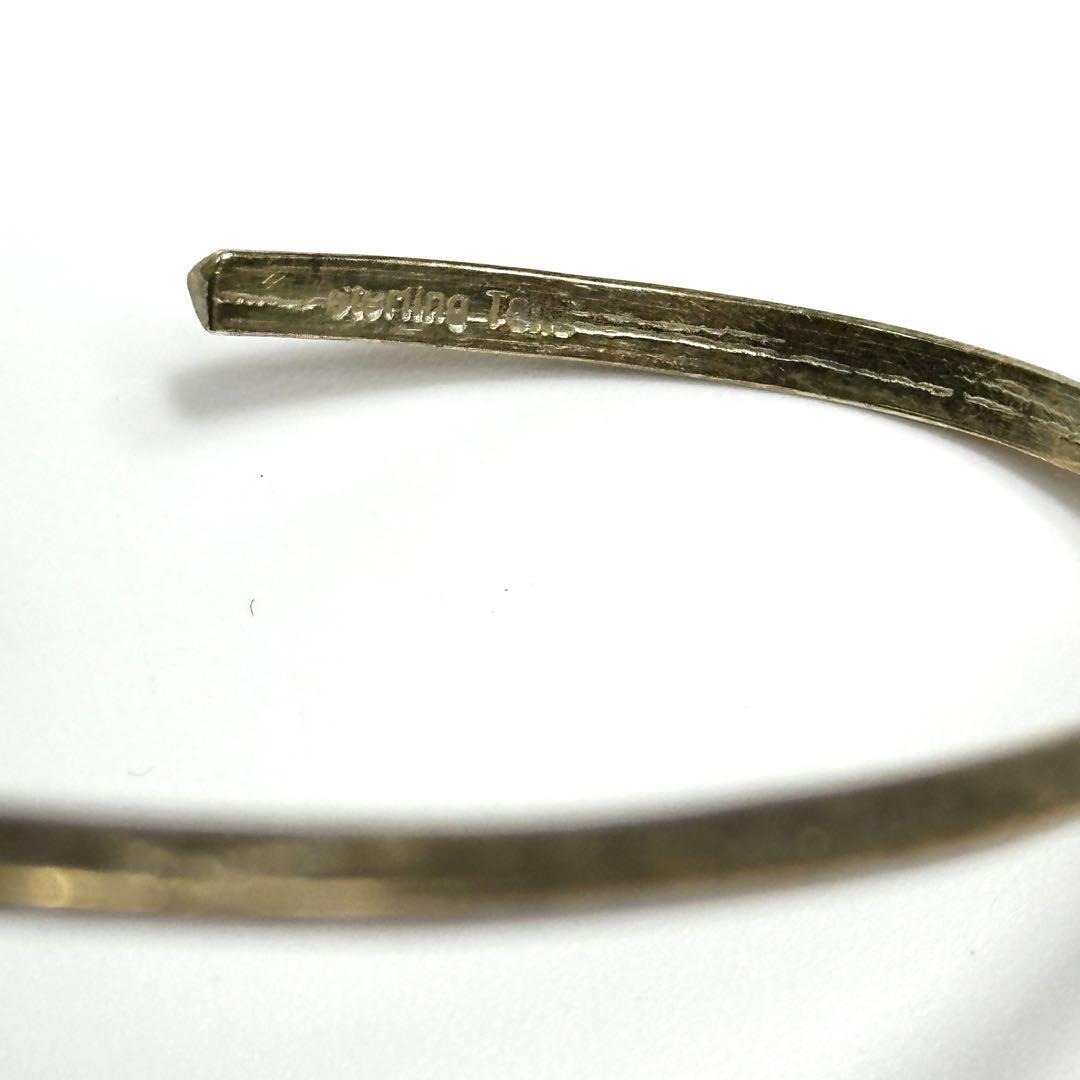 sterling sv バングル 金色 柄 ナバホ