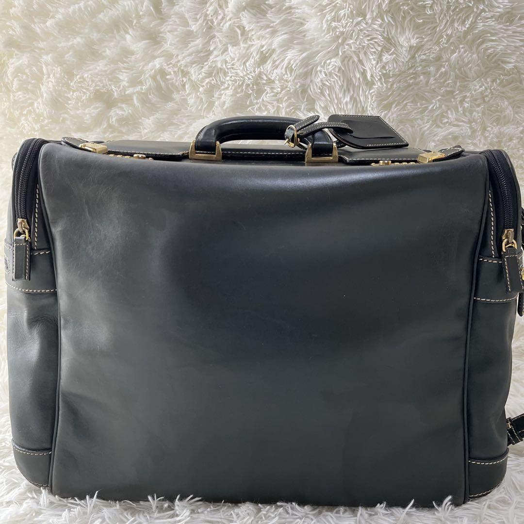 BALLY 旅行用バッグ レザー ヴィンテージ 2way ダークグリーン BALLY 旅行用バッグ レザー ヴィンテージ 2way ダークグリーン
