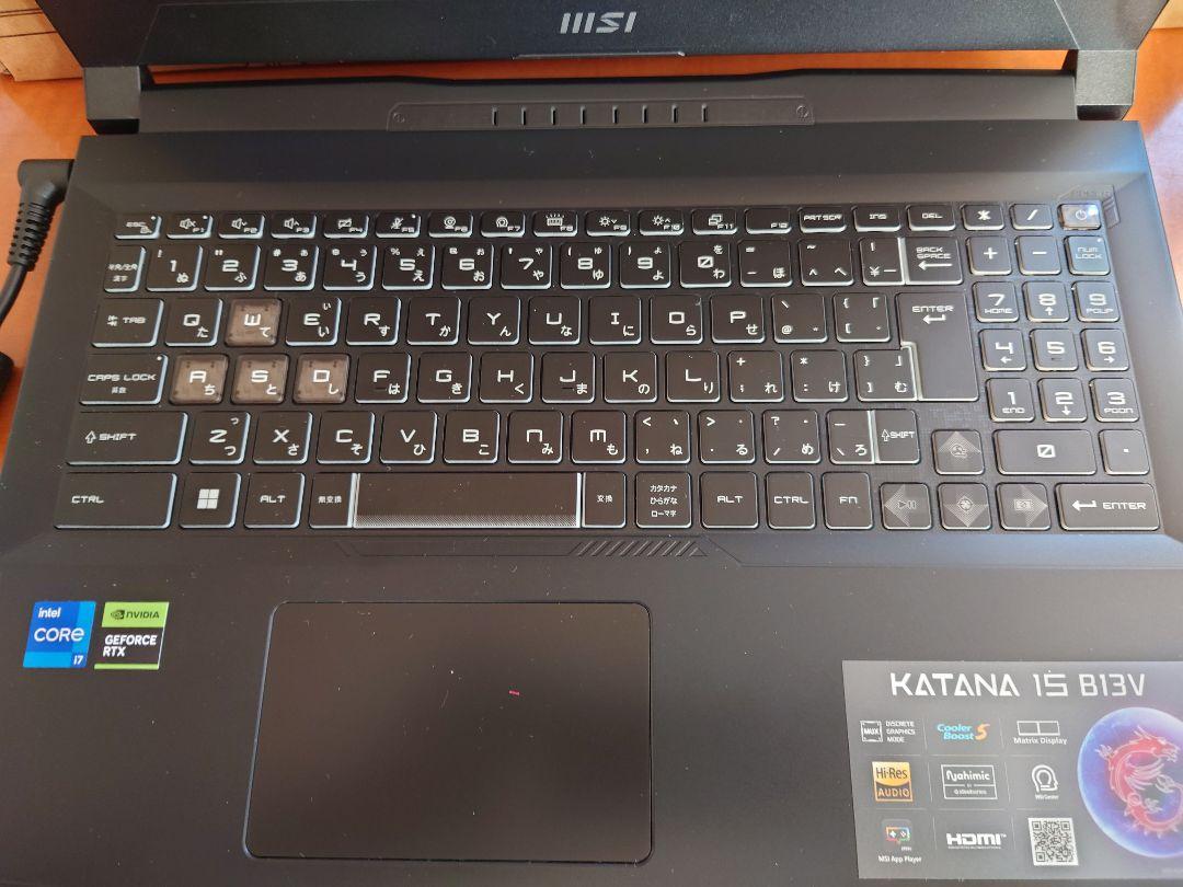 MSI KATANA 15 B13V RTX4070 ゲーミングノートPC MSI KATANA 15 B13V RTX4070 ゲーミングノートPC