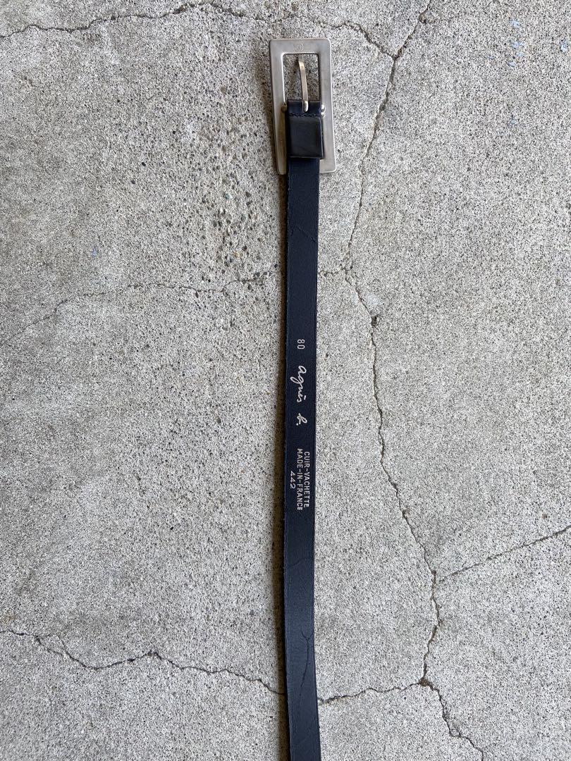 小物 agnes b. Square Buckle Leather Belt