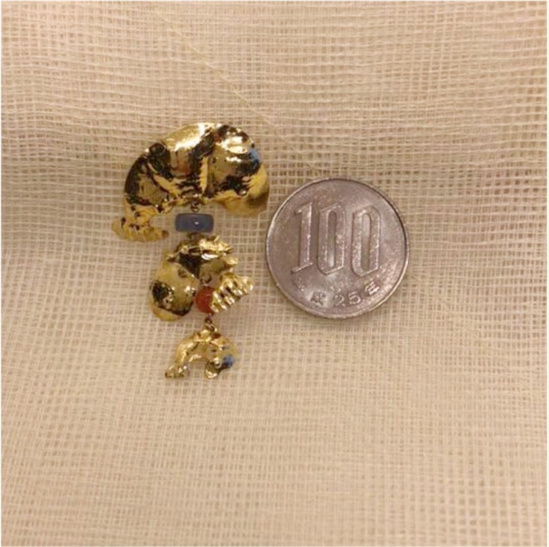 k18 アクアマリン カルセドニー ピアス
