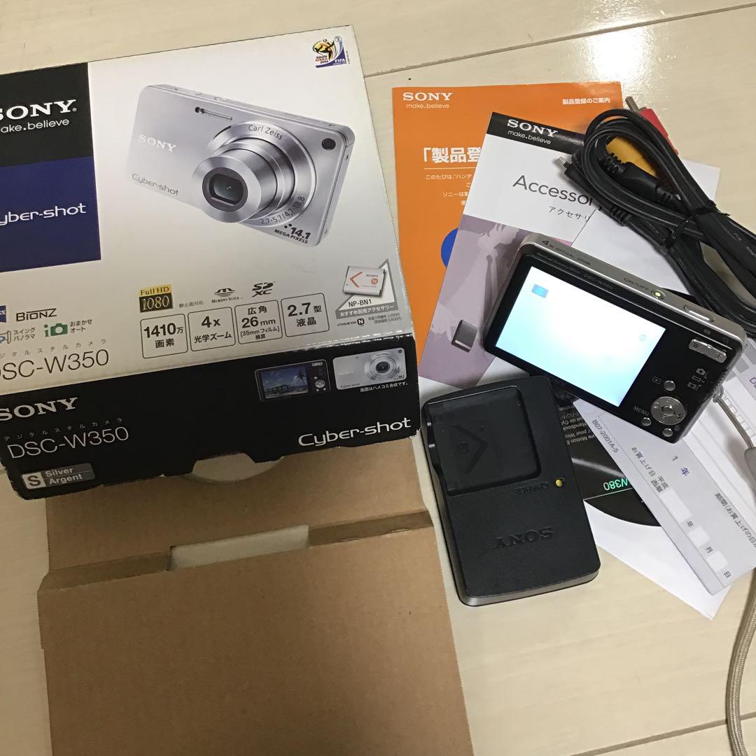 【動作確認済み、傷あり】SONY サイバーショット　DSC-W350 シルバー