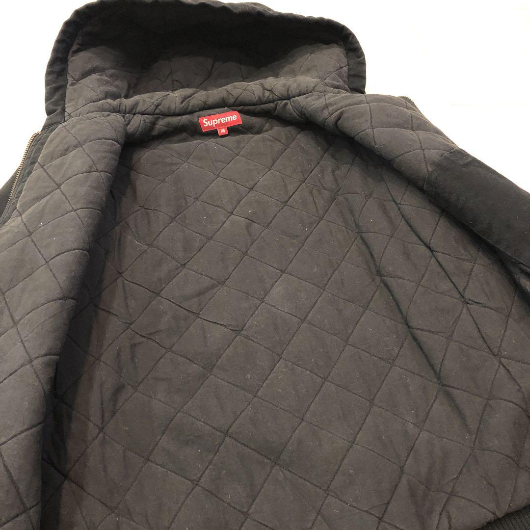 supreme red built コラボ ダックジャケット フーディ ブラック