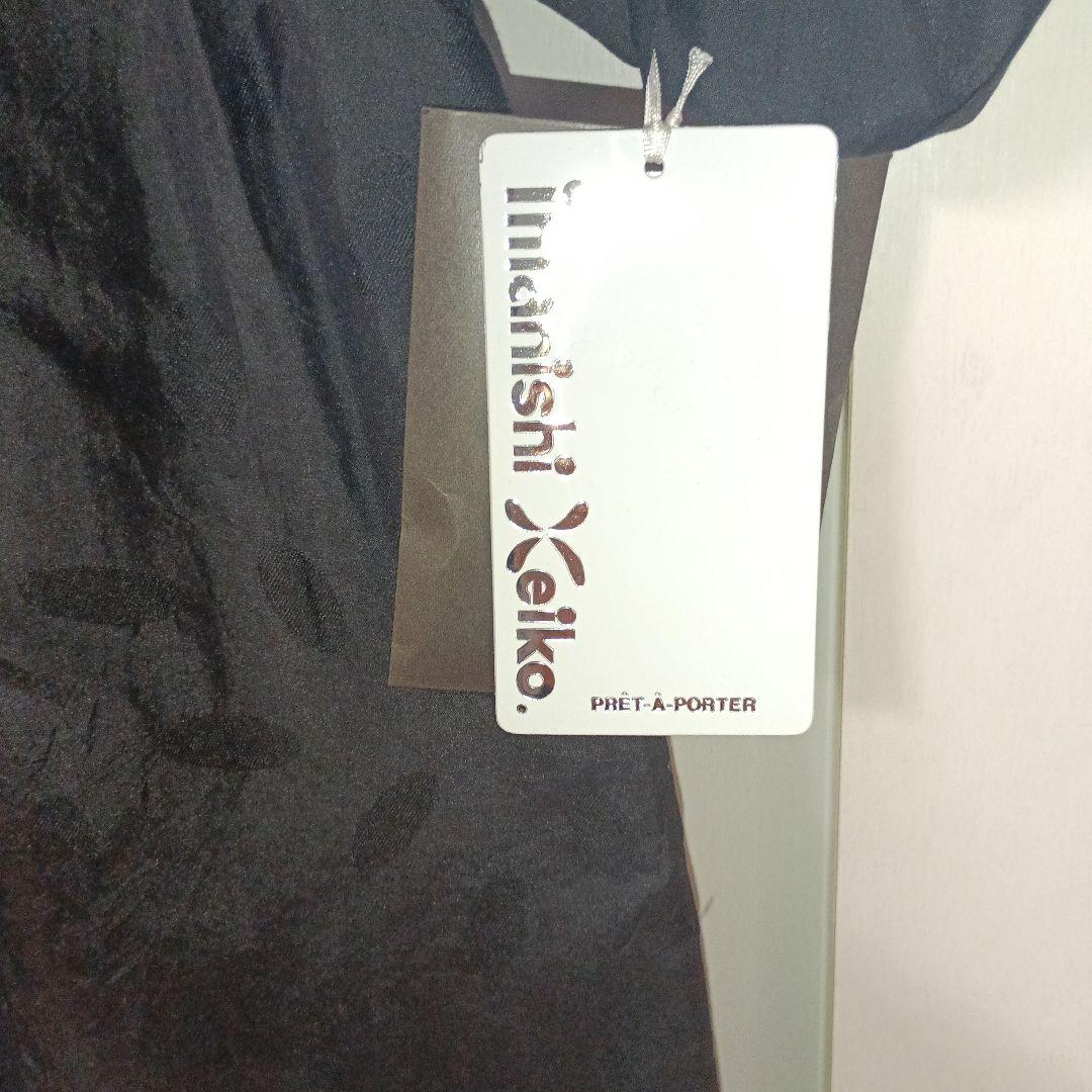 imanishi keiko 紫色 ボタン付き ひざ丈ワンピース