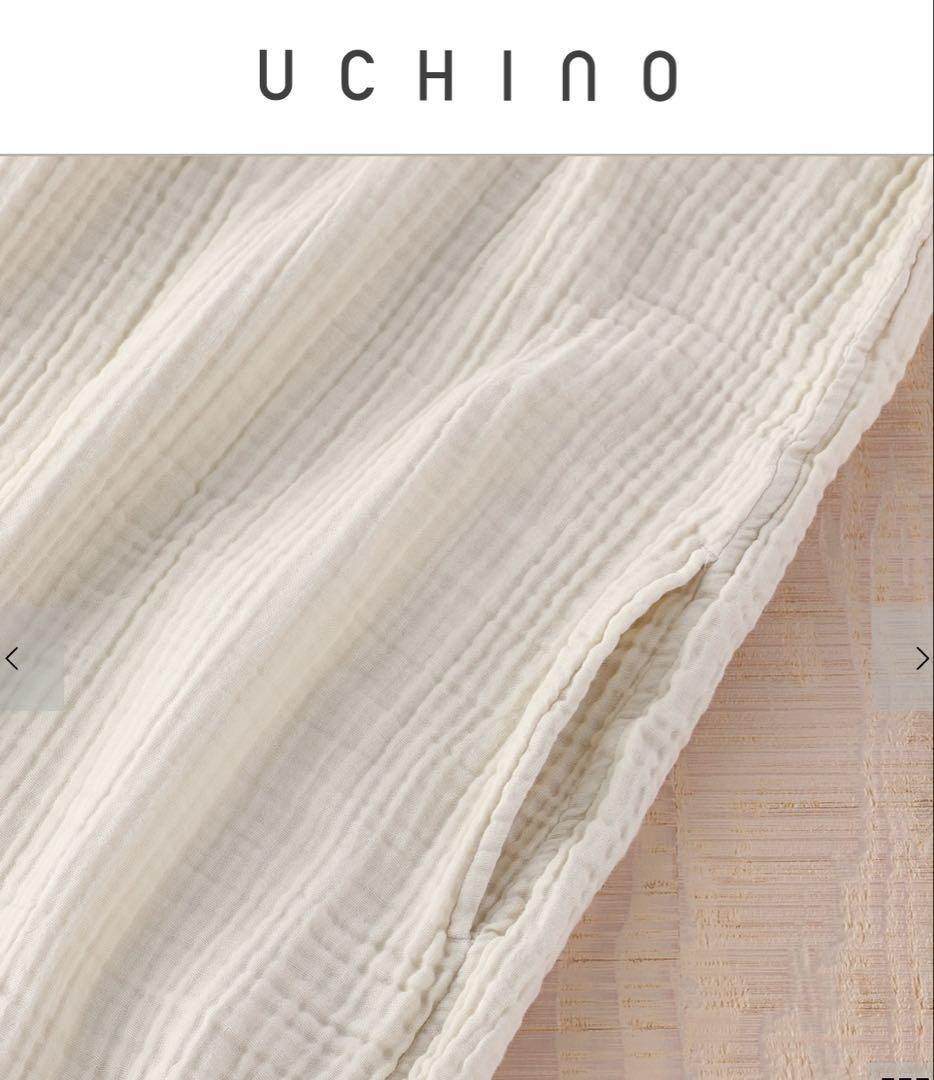 UCHINO クレープガーゼ レディス Vネックワンピース