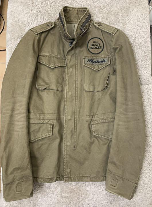 elephantTRIBALfabrics ニットドッキングミリタリーシャツ
