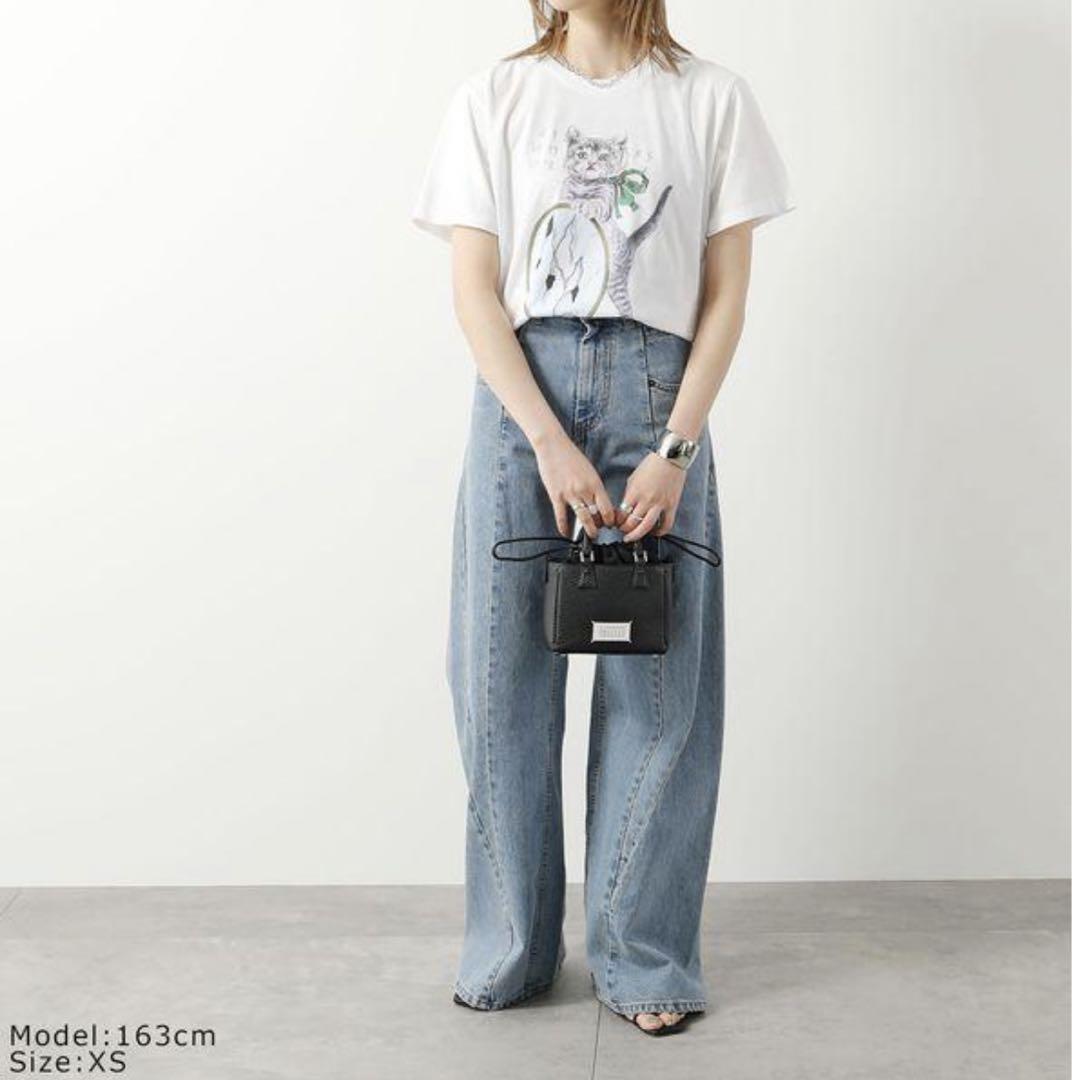 メゾンマルジェラ MM6 猫Tシャツ ホワイト