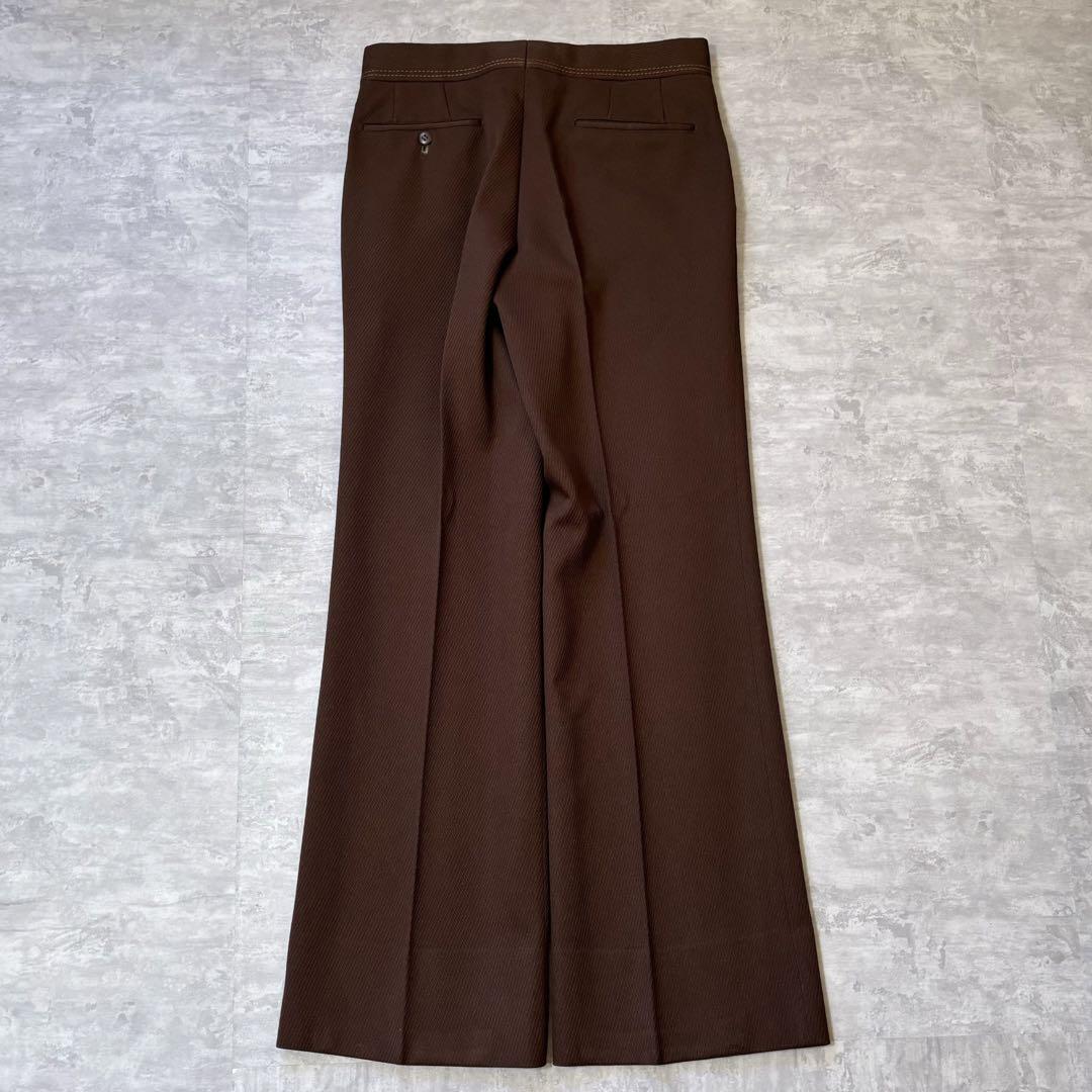 90s vintage フレア スラックス ブラウン ブーツカット ベルボトム