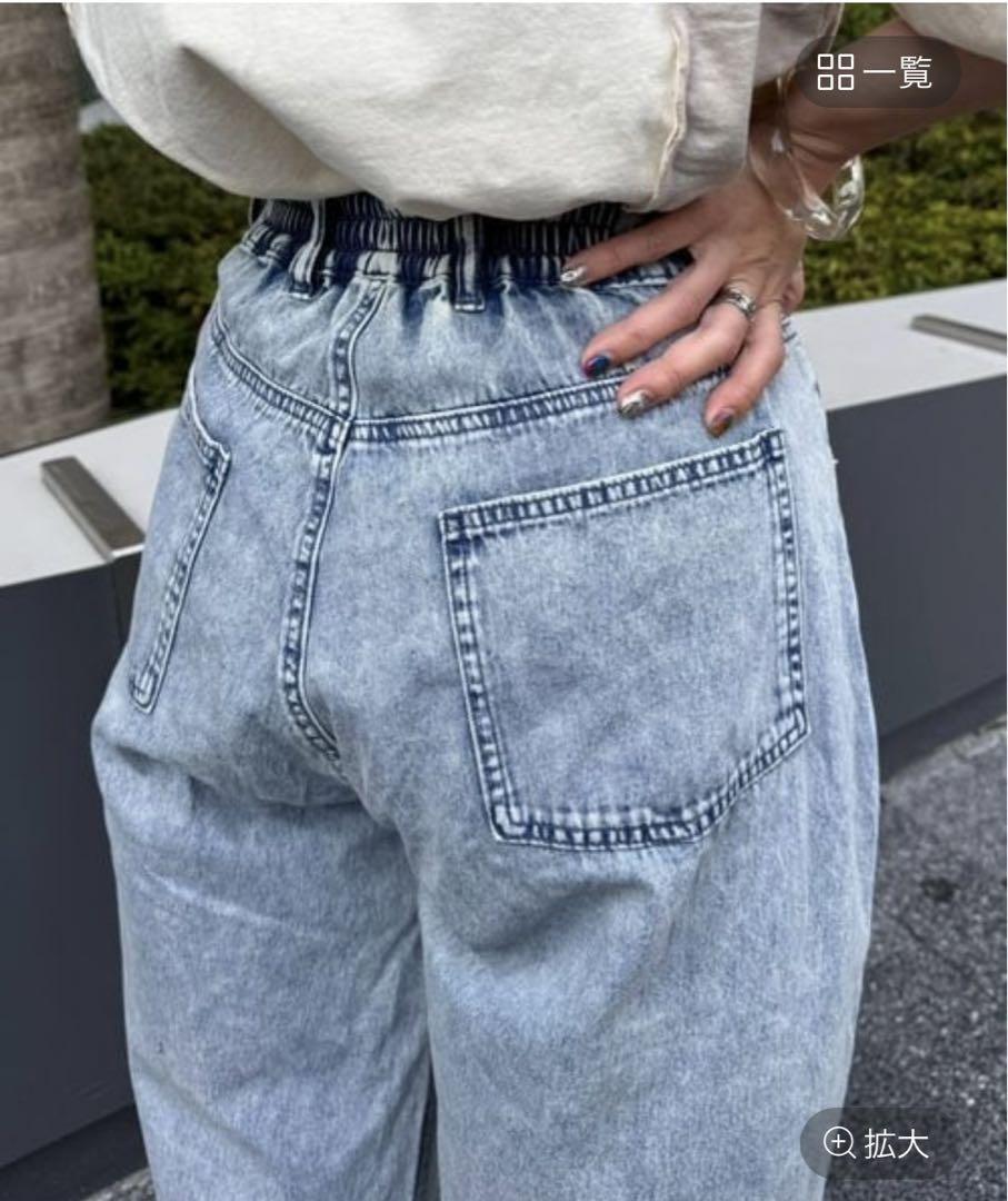 新品・未使用【バヤコ】keep being you ライトデニムパンツ ネイビー バヤコ企画】ライトデニムパンツ［keep beingyou ］デニム タグ