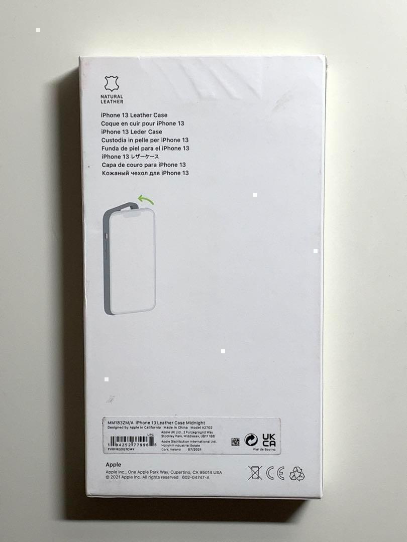 【新品】純正 iPhone 13 レザーケース・ミッドナイト