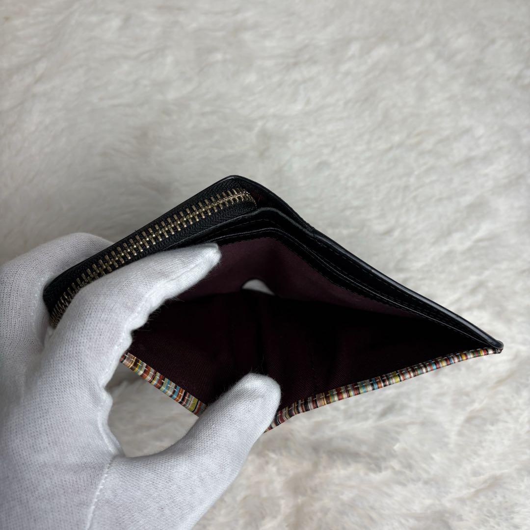 ✨美品✨Paul Smith 二つ折り財布　L字ファスナー　レザー　ブラック