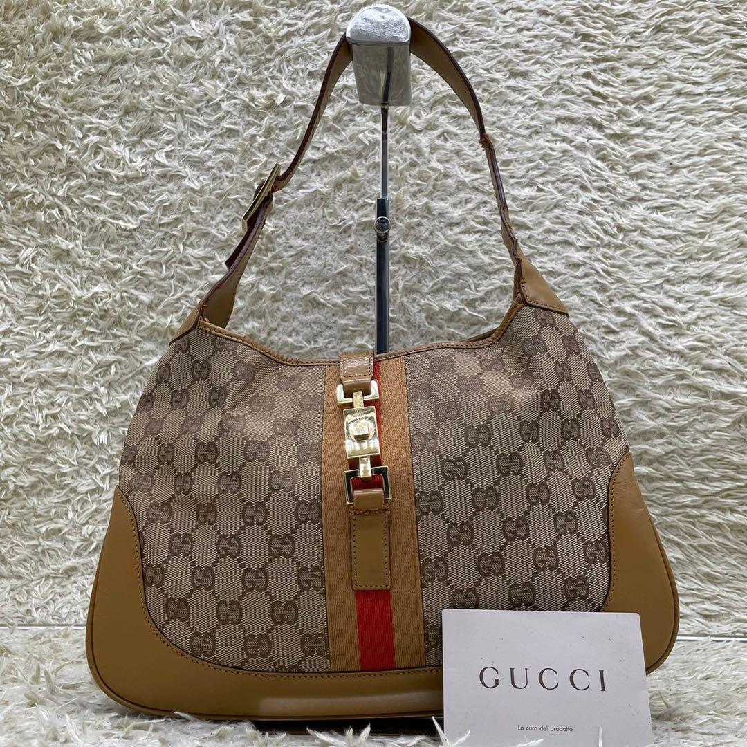 ◆良品◆ GUCCI ジャッキー シェリーライン GG柄 ショルダーバッグ