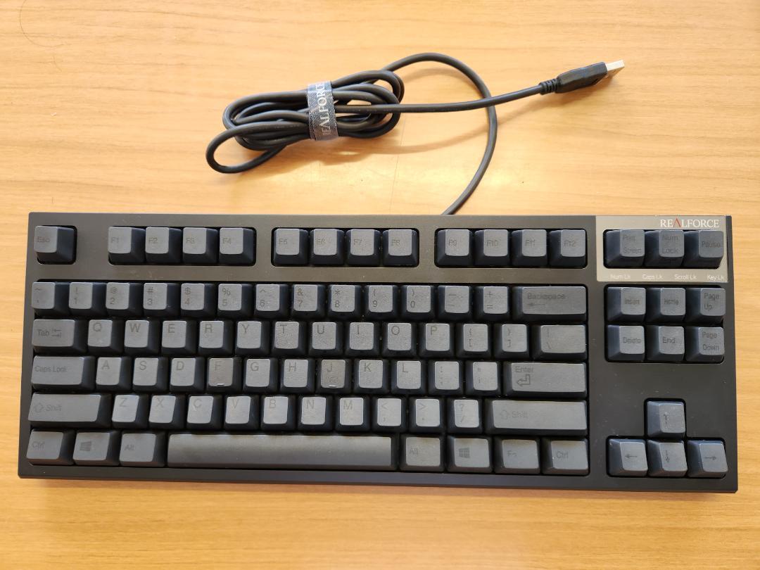 REALFORCE R2TLA-USV-BK　英語配列キーボード　テンキーレス