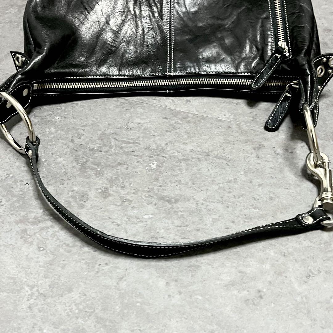 バッグ 00s Y2K one shoulder bag leather black