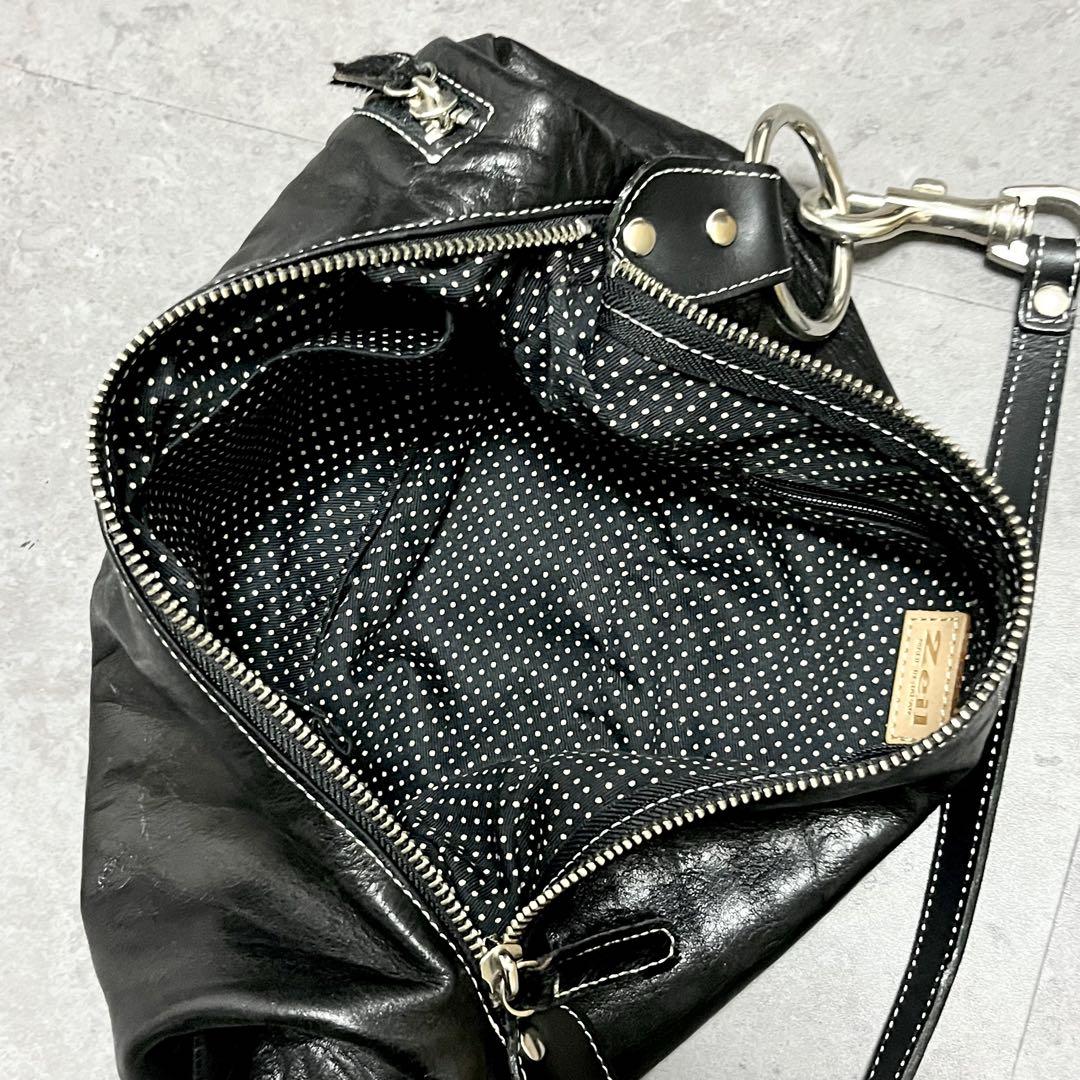バッグ 00s Y2K one shoulder bag leather black