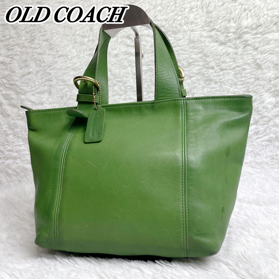バッグ Vintage Coach Old Leather Handbag Green