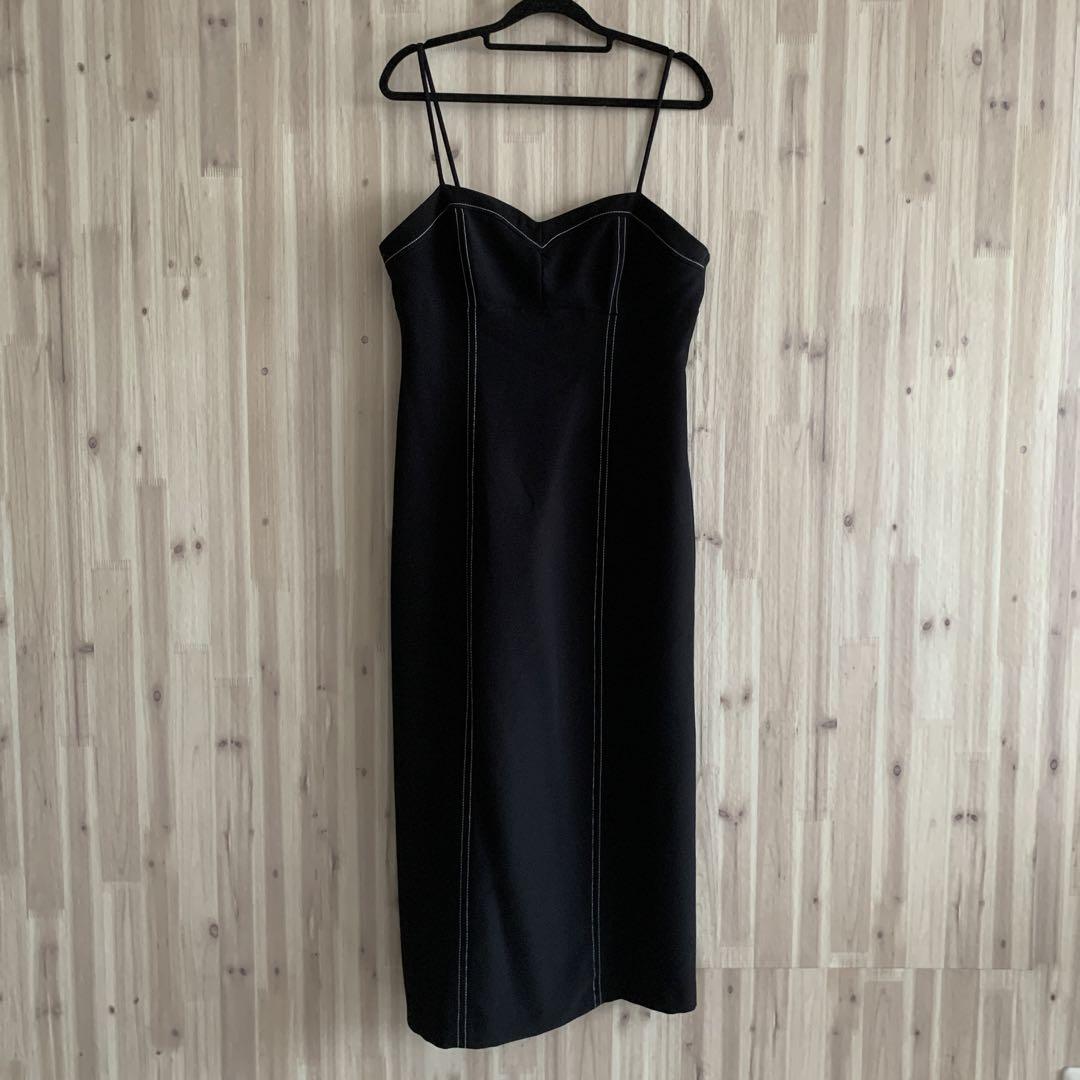 ZARA コントラストトップステッチペンシルワンピース