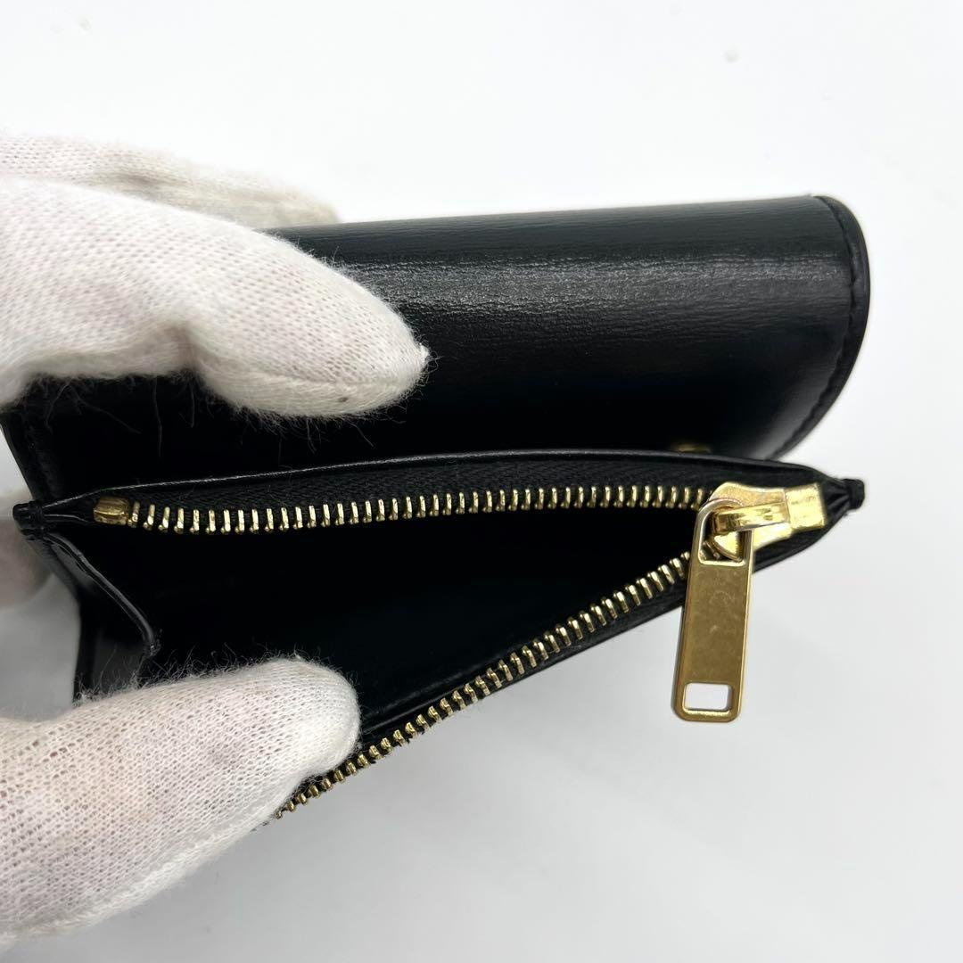未使用級✨CELINE トリオンフ金具 コンパクトウォレット コインケース付