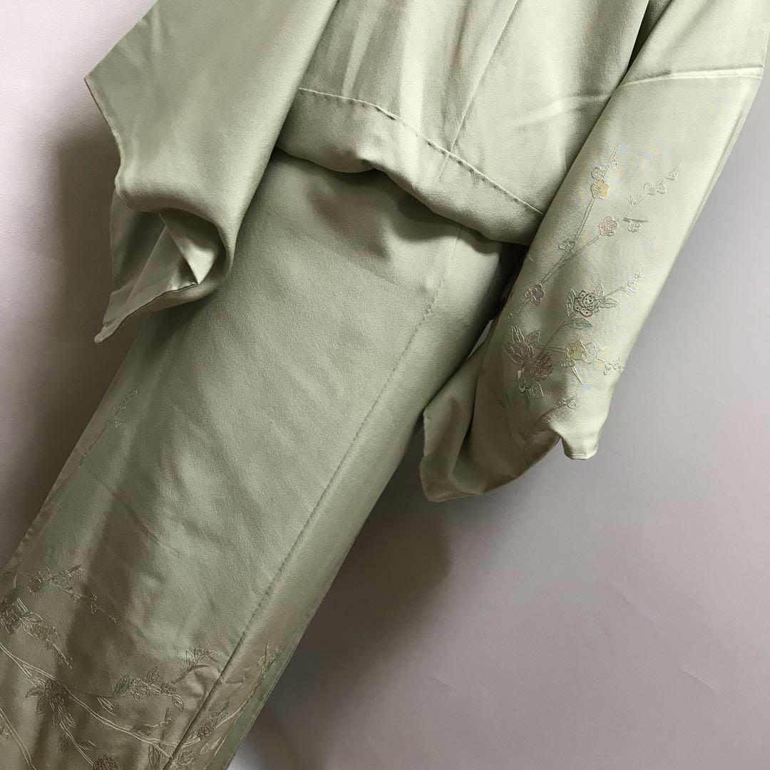 正絹 汕頭刺繍 訪問着 未使用 裄丈68 お着物 お値下げしました 正絹 汕頭刺繍 訪問着 未使用 裄丈68 お着物 お値下げしました