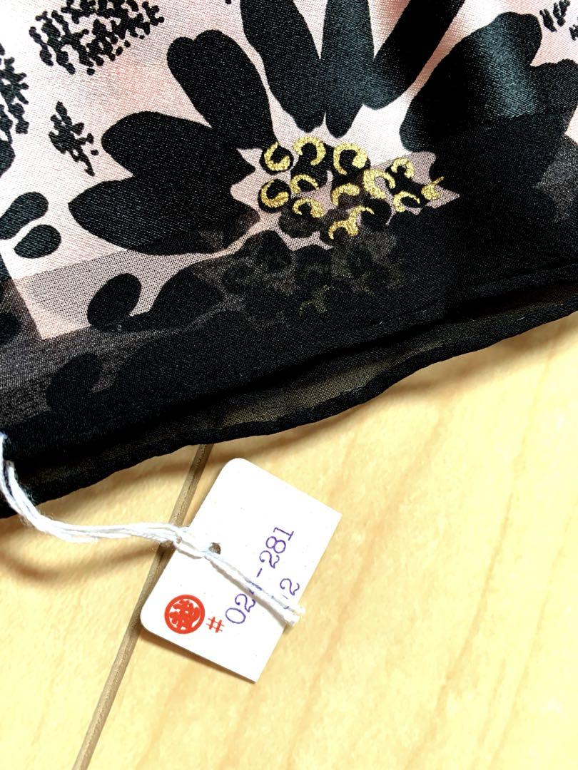 新品タグ付き】 Christian Dior ピンク花柄 スカーフ 87×87
