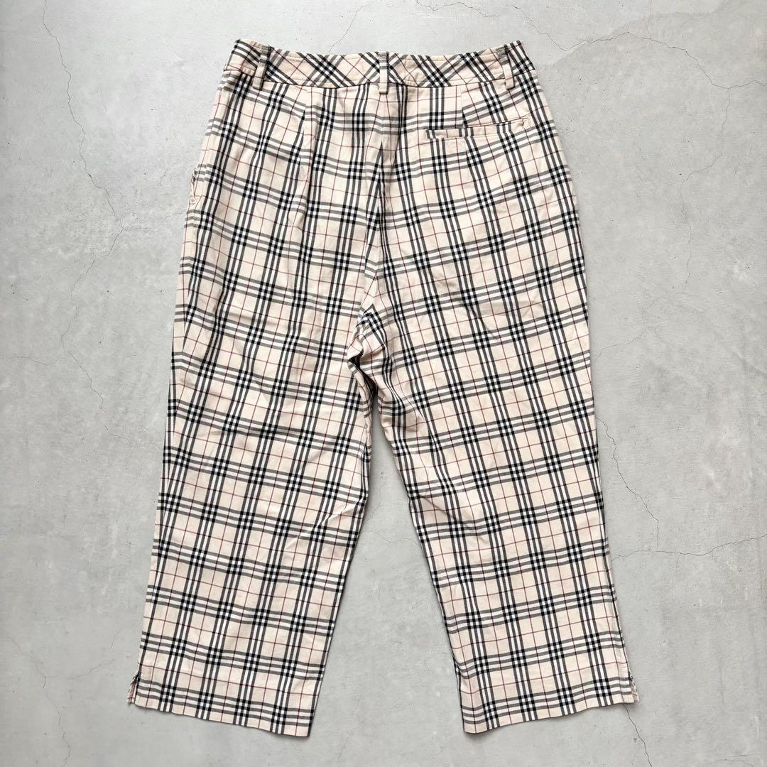 【美品】BURBERRY GOLF バーバリー ノバチェック柄 クロップドパンツ BURBERRY バーバリー パンツ ノバチェック チェック 36