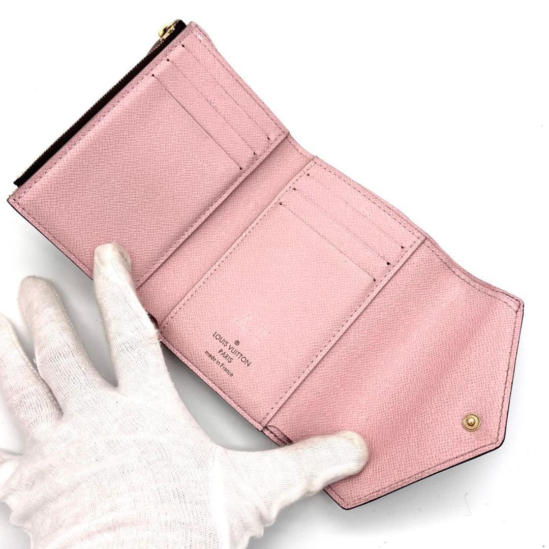 ルイヴィトン ヴィクトリーヌ モノグラム ローズバレリーヌ 三つ折り財布