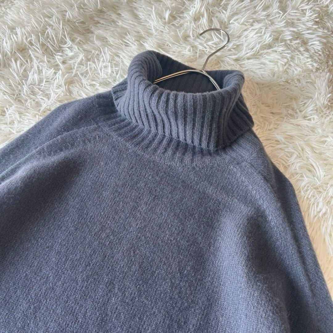美品　イエナ AQUAハイネックワイドプルオーバー カシミヤ ウール タートル
