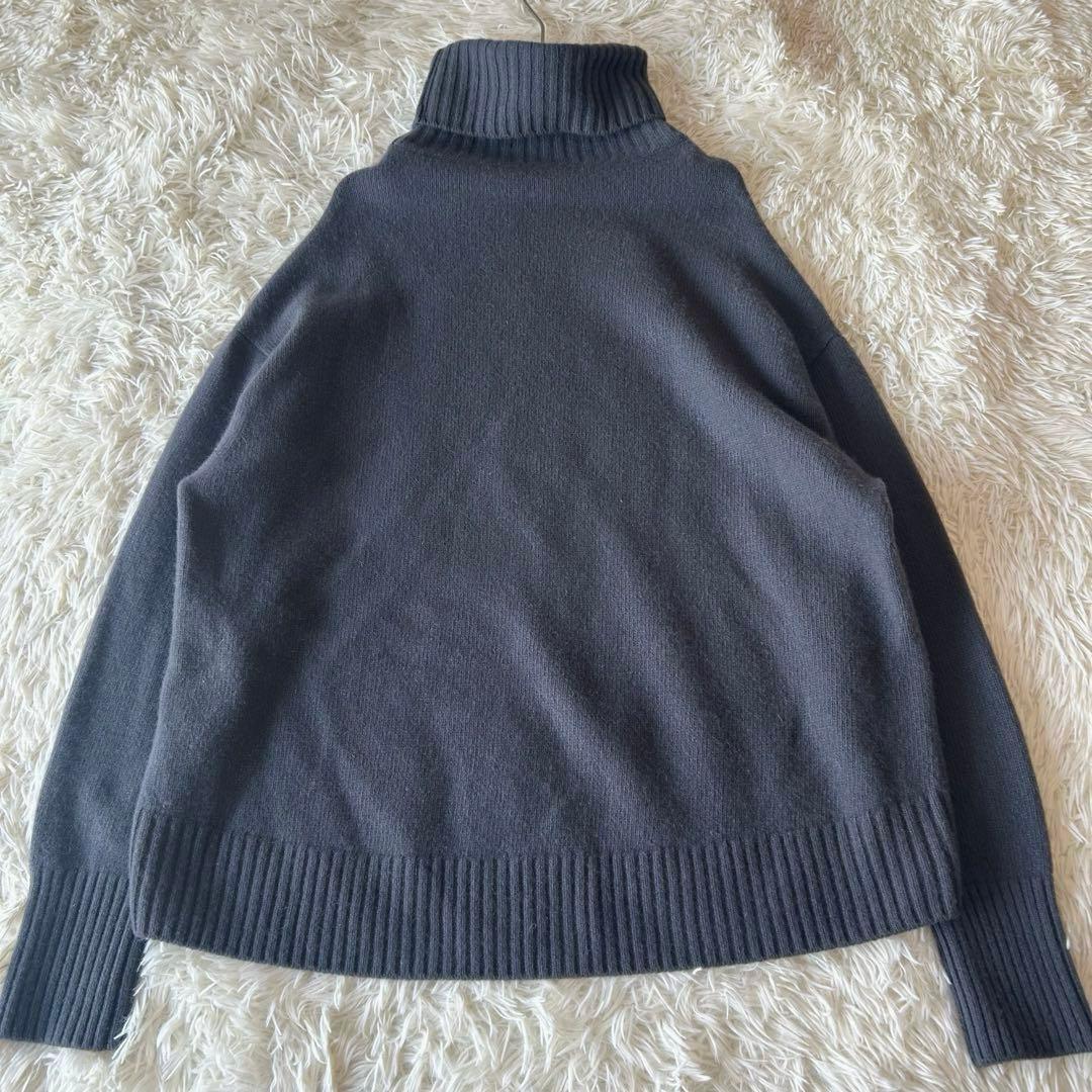 美品　イエナ AQUAハイネックワイドプルオーバー カシミヤ ウール タートル